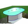 Piscina interrata GRE Serie MADAGASCAR 700x320 h 150 ovale