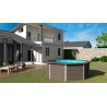 Piscina Composito GRE Serie AVANTGARDE Diam. 410cm  h124 Ottagonale KPCO41