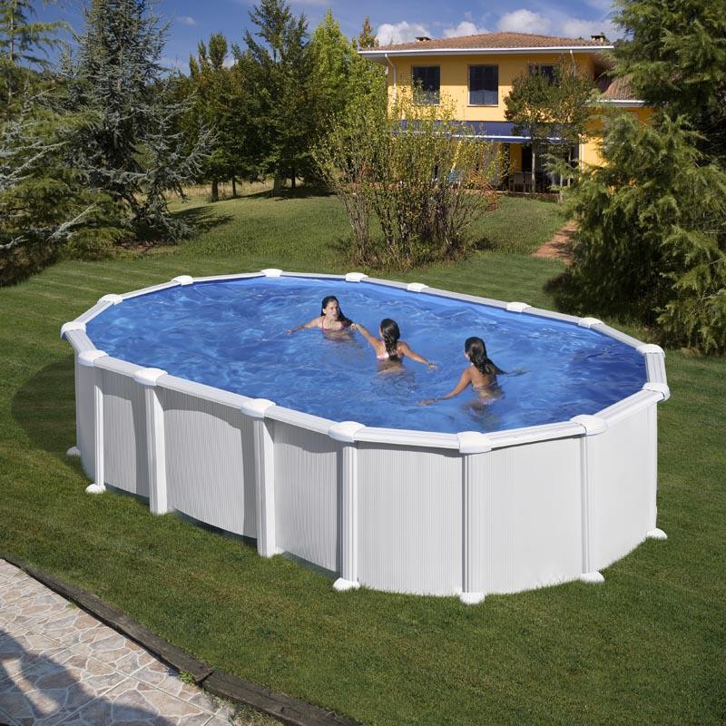 Piscina acciaio GRE serie HAITI 610x375x132h ovale