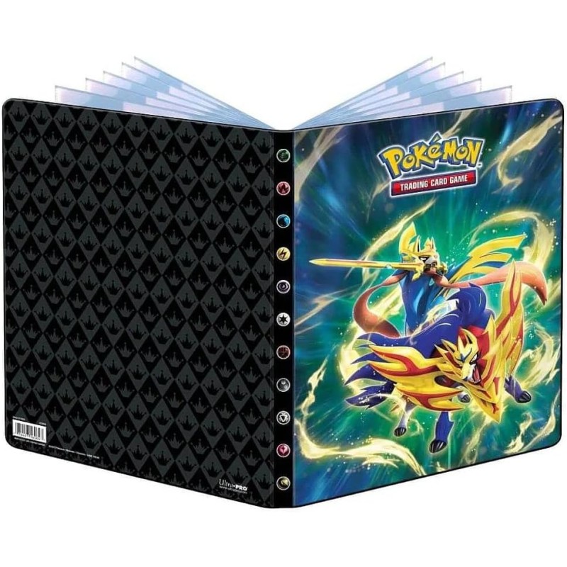 Ultra PRO - Pokémon Spada & Scudo - 9 tasche Portfolio Spada Incoronata Zacian & Scudo Incoronato Zamazenta, Proteggi e conserva