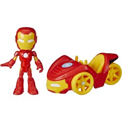 Hasbro Marvel Spidey and His Amazing Friends Iron Man Action Figure e Iron Racer - F39925X00