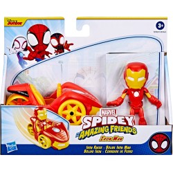 Hasbro Marvel Spidey and His Amazing Friends Iron Man Action Figure e Iron Racer - F39925X00