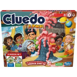 Hasbro Gaming Cluedo Junior, gioco in scatola, tabellone fronte-retro, 2 giochi in 1, gioco di mistero - F64191031