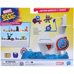 Hasbro Marvel Stunt Squad, Tower Smash, playset con Captain America e Thanos, action figure da 3,5 cm - F7059