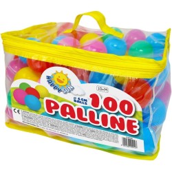 Sacca 100 Palline Morbide Colorate in plastica Ø 6 cm - 705500551