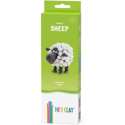 Hey Clay Sheep, pasta modellabile small set Pecora. Argilla da Modellare in confezione piccola da 1 soggetto con 3 colori. Set S