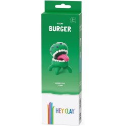Hey Clay Burger, pasta modellabile small set. Argilla da Modellare in confezione piccola da 1 soggetto con 3 colori. Set persona