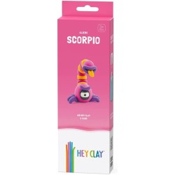 Hey Clay Scorpio - Pasta modellabile small set in confezione piccola da 1 soggetto con 3 colori. Set personaggio di fantasia Sco