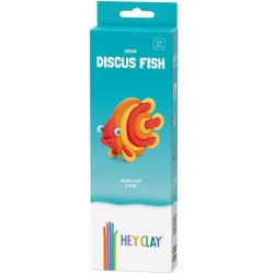 Hey Clay Discus Fish, pasta modellabile small set Pesce Disco. Argilla da Modellare in confezione piccola da 1 soggetto con 3 co