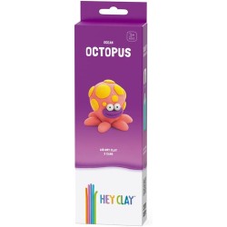 Hey Clay Octopus, pasta modellabile small set Polpo. Argilla da Modellare in confezione piccola da 1 soggetto con 3 colori. Set 