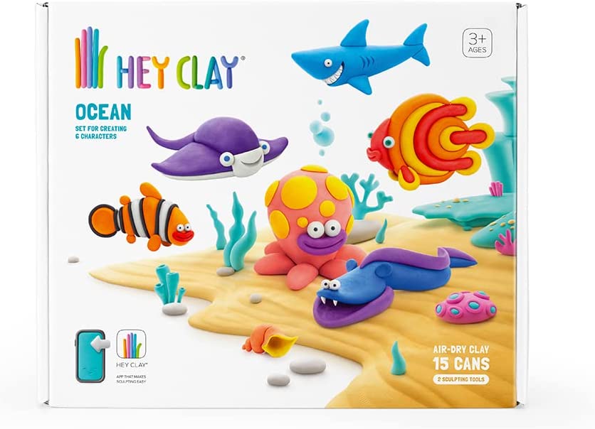 Hey Clay Ocean, pasta modellabile set di base Oceano per Bambini