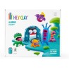 Hey Clay Aliens, pasta modellabile set di base Alieni per Bambini in confezione da 6 soggetti con 15 colori. Big set 6 mostri al