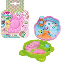 IMC Toys - CRY BABIES Little Changers Aqua | Capsula collezionabile a forma di fiore che include una mini Doll, una Pipetta e un