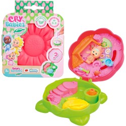 IMC Toys - CRY BABIES Little Changers Sparky | Capsula collezionabile a forma di fiore che include una mini Doll, una Pipetta e 