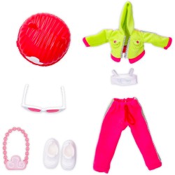 IMC Toys - BFF BY CRY BABIES S2 Hannah | Bambola alla moda da Collezione con Capelli lunghi, Vestitini in tessuto e 9 Accessori 
