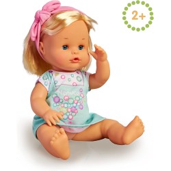 Famosa - Nenuco - Bolle, bambola corpo rigido, 35 cm con capelli biondi, soffia e fa bolle di sapone - NFN30000