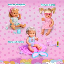 Famosa - Nenuco - Bolle, bambola corpo rigido, 35 cm con capelli biondi, soffia e fa bolle di sapone - NFN30000