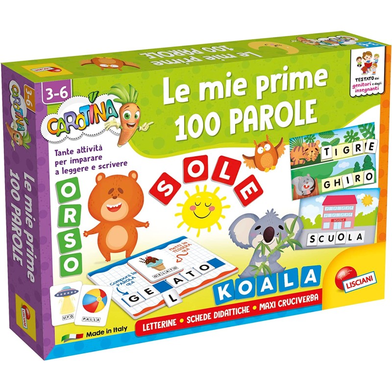 Lisciani Giochi - Carotina Maxi Le Mie Prime 100 Parole - LI100453