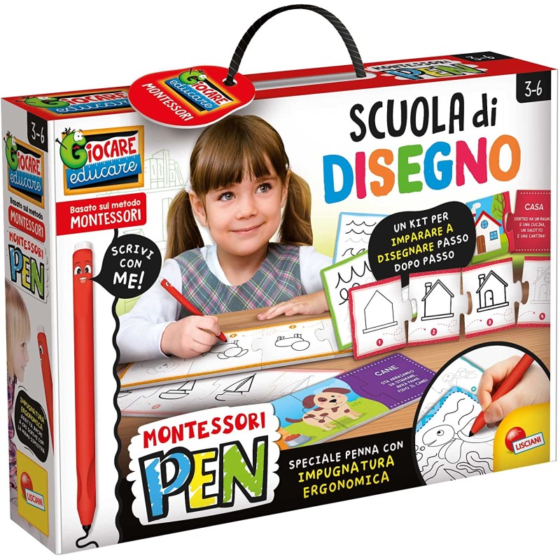 Lisciani Giochi - Montessori Pen Scuola di Disegno - LI101696