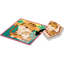 Lisciani Giochi - Montessori Baby Legno Puzzle Animals - LI96848