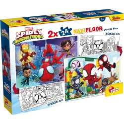 Lisciani Giochi - Marvel Spidey Puzzle Double Face Maxi Floor 2 x 24  - LI99788