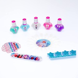 Nice Group - Mermaze Nail Art Set - Kit di Smalti per Unghie con gemme e stickers adesivi, separa dita e lima per bambini - NICE