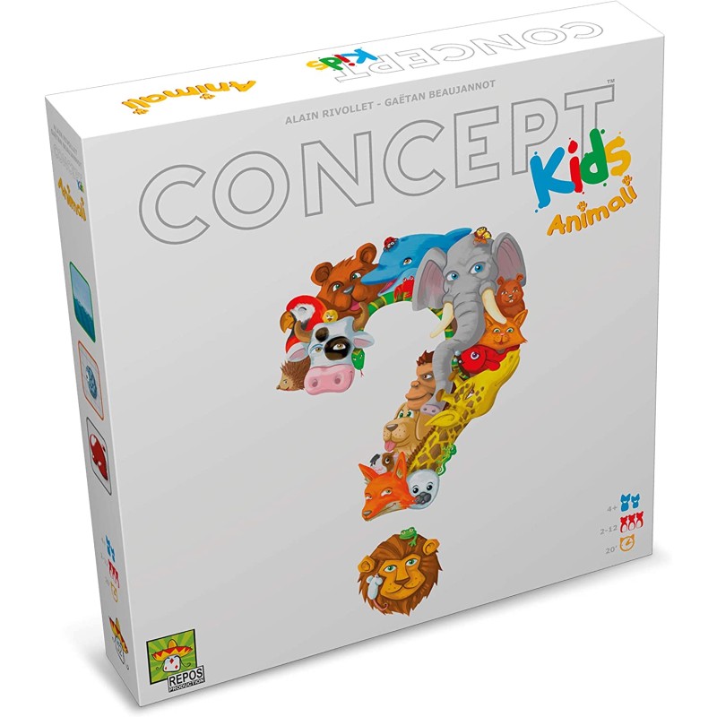 Asmodee - Concept Kids: Animali, Gioco da Tavolo, 2-12 Giocatori, 4+ Anni, Edizione in Italiano - AS8642