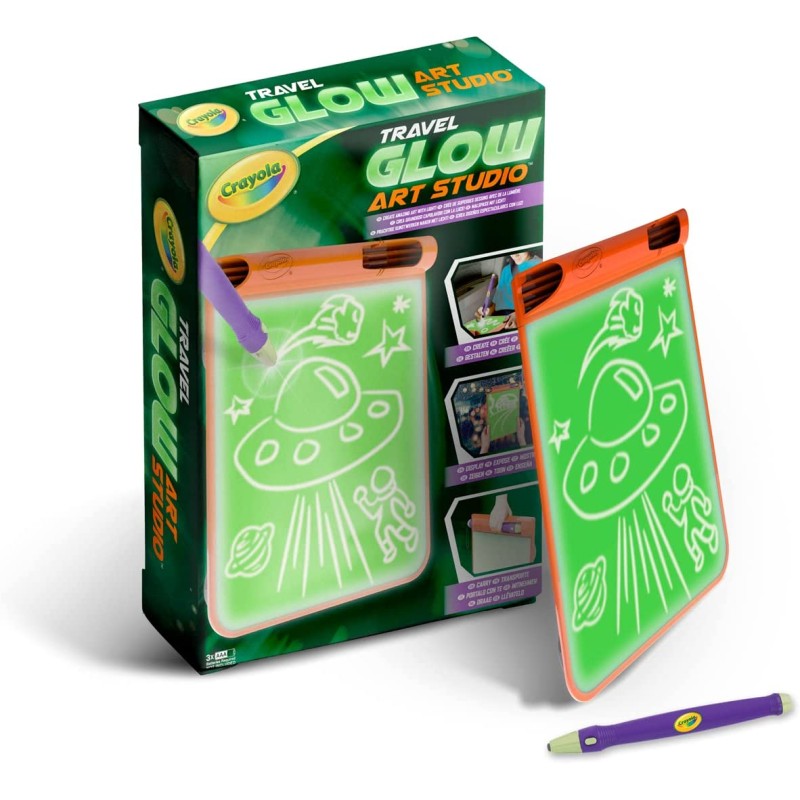 Crayola - Travel Glow Art Studio, Lavagna Luminosa - CRA04-2506