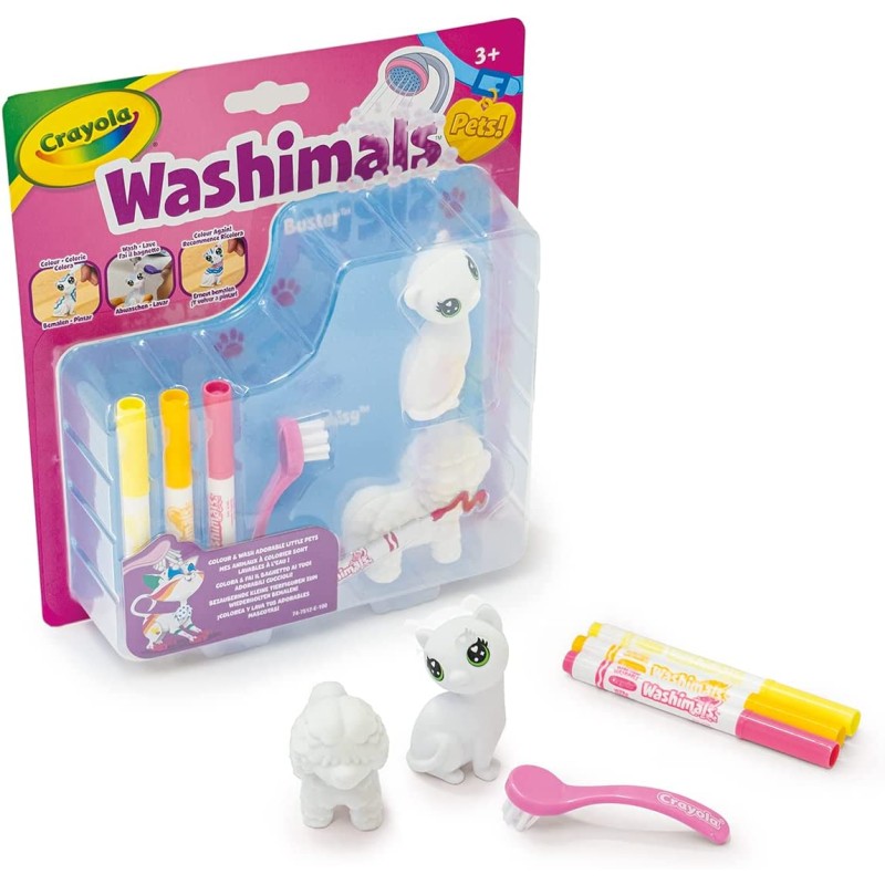 CRAYOLA - Washimals Pets, Set Ricarica Cagnolino & Gattino - CRA74-7512