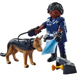 Playmobil - Special PLUS 71162 Agente con Cane Poliziotto