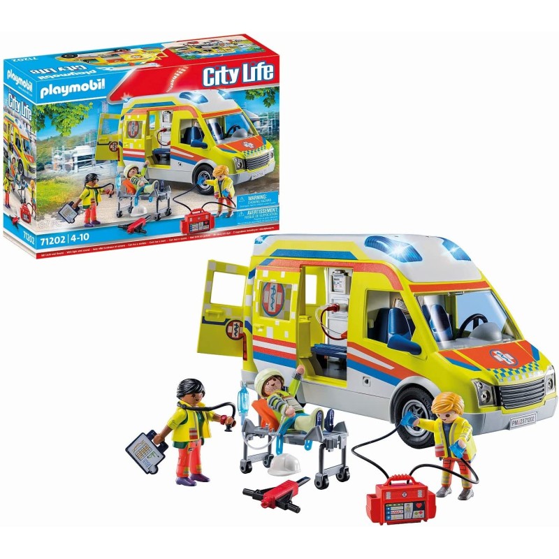 Playmobil - City Life 71202 Ambulanza con Luci e Suoni