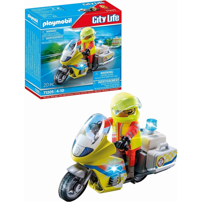 Playmobil - City Life 71205 Soccorritore con Moto