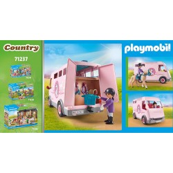 Playmobil - Country 71237 Trasporto Cavalli, per il tuo maneggio o fattoria