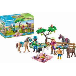 Playmobil - Country 71239 Picnic coi Cavalli, picnic in famiglia in campagna