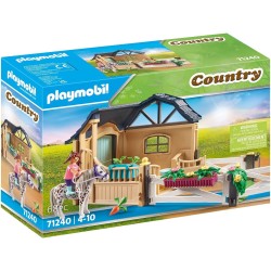 Playmobil - Country 71240 Estensione Stalla, Set di estensione con pony, adatto per ampliare il maneggio