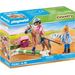 Playmobil - Country 71242 Lezioni di Equitazione, istruttrice di Equitazione e Ostacoli per Il maneggio