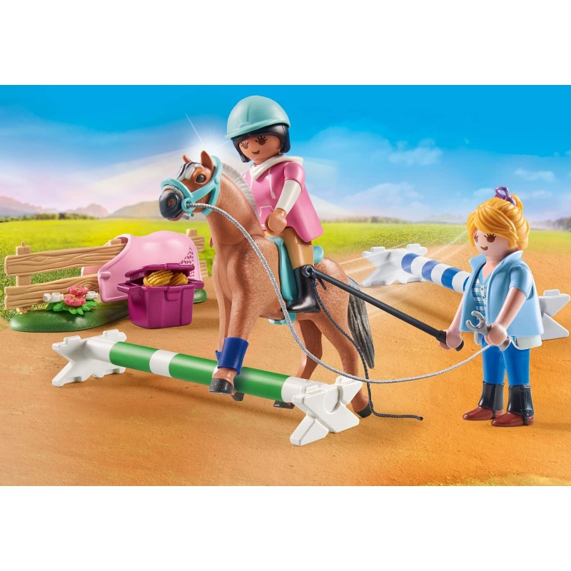Playmobil Country 71242 Lezioni di Equitazione, istruttrice di