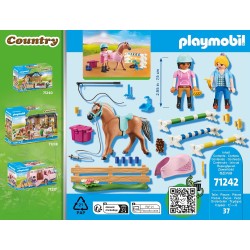 Playmobil - Country 71242 Lezioni di Equitazione, istruttrice di Equitazione e Ostacoli per Il maneggio