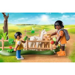 Playmobil - Country 71251 Passeggiata con gli Alpaca, animali della fattoria biologica, giocattoli sostenibili