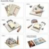 CubicFun - National Geographic Puzzle 3D Piazza di San Marco, con Libretto di Fotografia, 107 pezzi - DS0980H.CBF