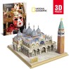 CubicFun - National Geographic Puzzle 3D Piazza di San Marco, con Libretto di Fotografia, 107 pezzi - DS0980H.CBF