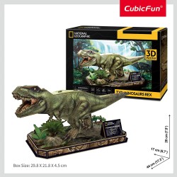 Cubic Fun 3D - National Geographic - T-Rex Puzzle 63 pz. - DS1051H.CBF