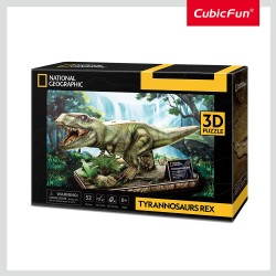 Cubic Fun 3D - National Geographic - T-Rex Puzzle 63 pz. - DS1051H.CBF