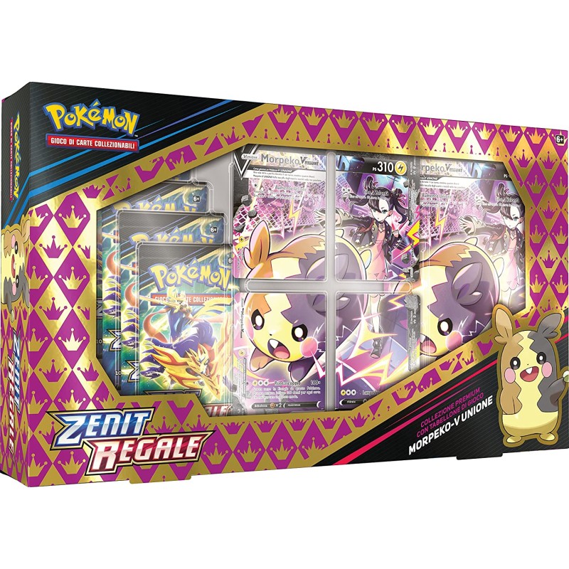 Pokémon Collezione premium con tabellone di gioco Morpeko - V UNIONE dell  espansione Zenit Regale edizione in