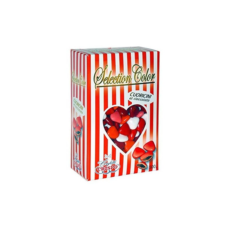 CRISPO Confetti Selection Color Cuoricini Mignon Rosso 500gr, 04233