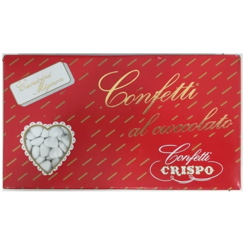 CRISPO Cuoricini Mignon al Cioccolato colore bianco 1kg, 04741