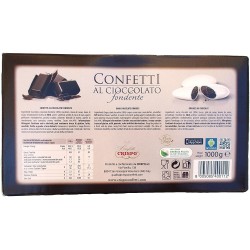 CRISPO Confetti al Cioccolato Fondente Bianchi - 1 kg, 05429