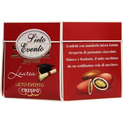 CRISPO Confetti Snob Laurea - Colore Rosso - 500gr, 05432