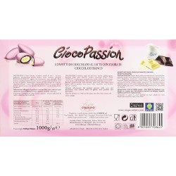CRISPO CiocoPassion Rosa - Confetti di cioccolato al latte, con Cuore di Cioccolato Bianco - 1kg, 07145