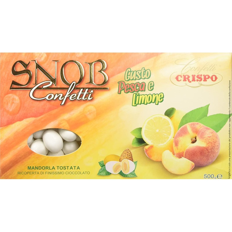 CRISPO Confetti Snob Pesca e Limone - Colore Bianco - 500 g